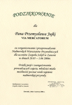 Podziękowania Zawonia